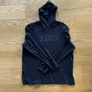 5.11 Navy hooded long-sleeve tee